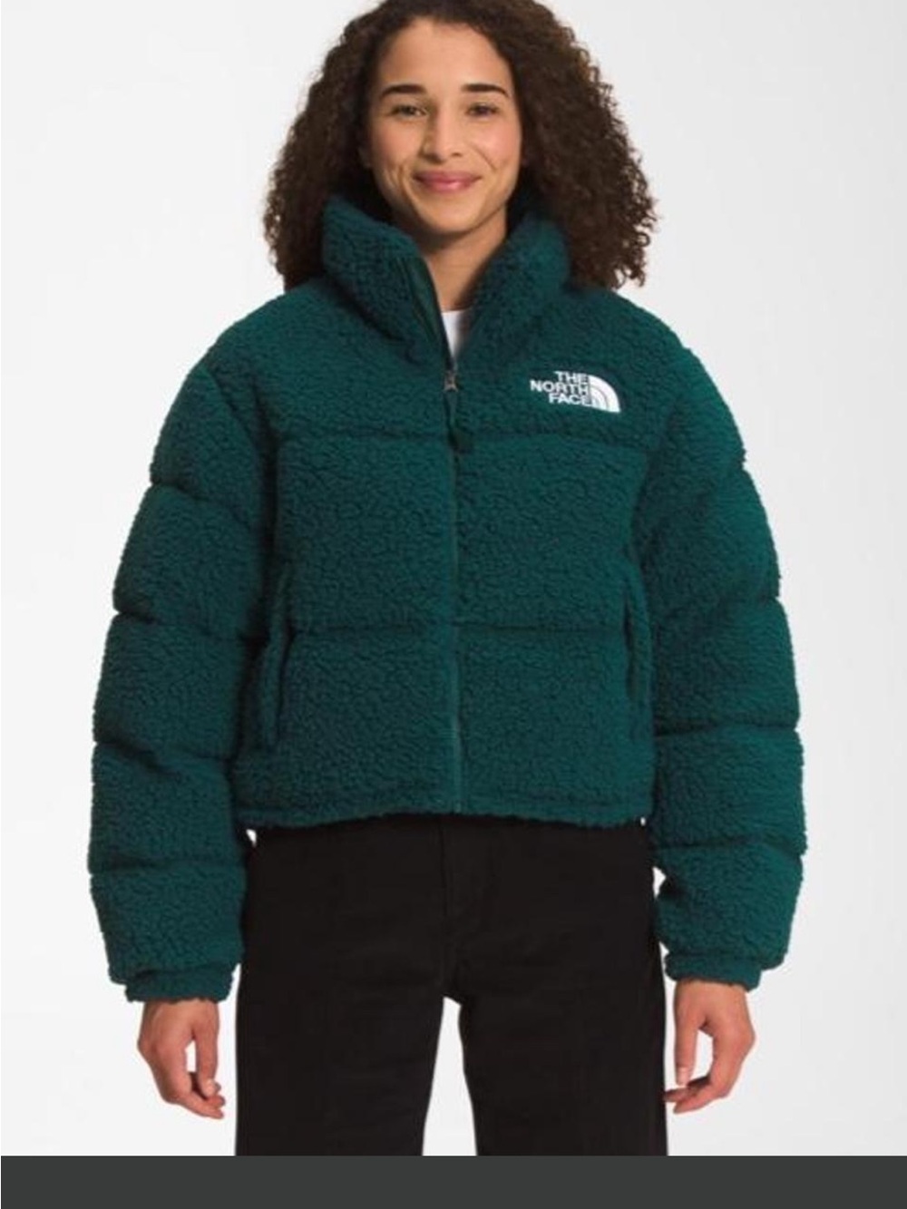 The North Face High Pile Nuptse Jacket in Ponderosa Green